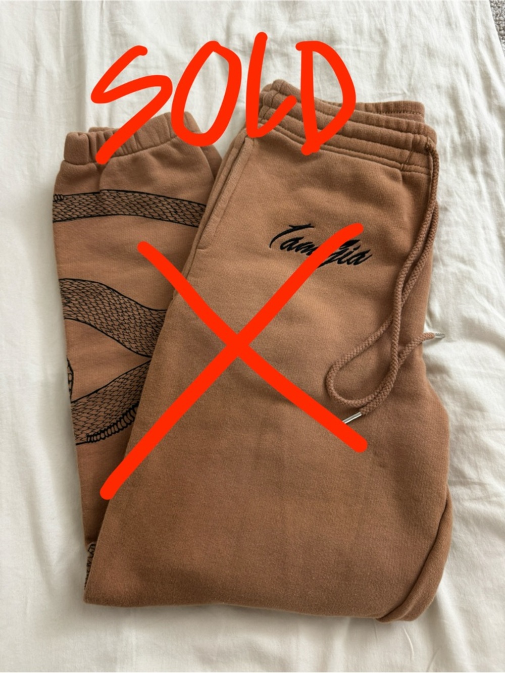 I.AM.GIA Astrea Sweatpants - Brown/Tan, Size Small